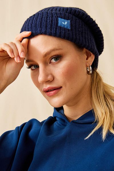 Jerf Navy Blue Aura Knitted Beret