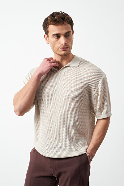 Mesfeno Оверсайз поло з тонкого трикотажу чоловіча футболка