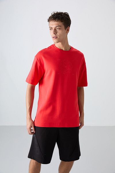 TOMMY LIFE Ανδρικό μπλουζάκι με στάμπα Fiesta Cotton Thick Soft Texture Oversize Fit - 88324