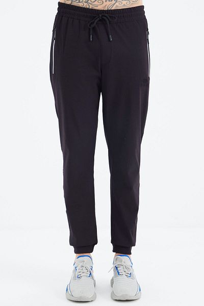 TOMMY LIFE Navy Blue Lace-up Pocket Detailed Comfortable Fit Men's Tracksuit Bottom - 84995
