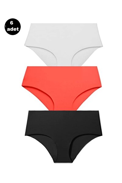 Papatya سراويل داخلية عالية الخصر مقطوعة بالليزر 6 قطع