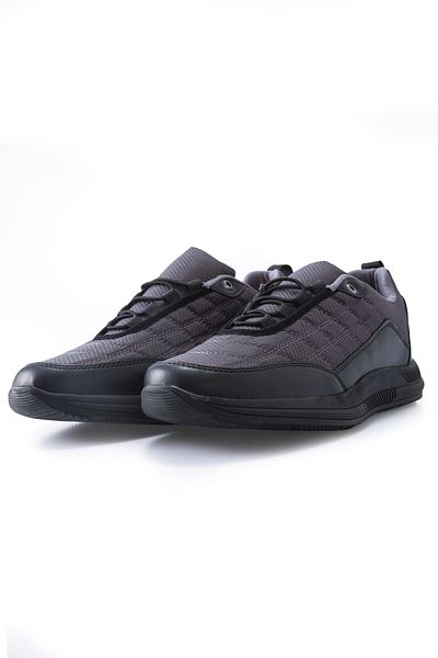 TOMMY LIFE Smoked Lace-Up Quilted Faux Leather Detailed Men's Sports Shoes - 89096