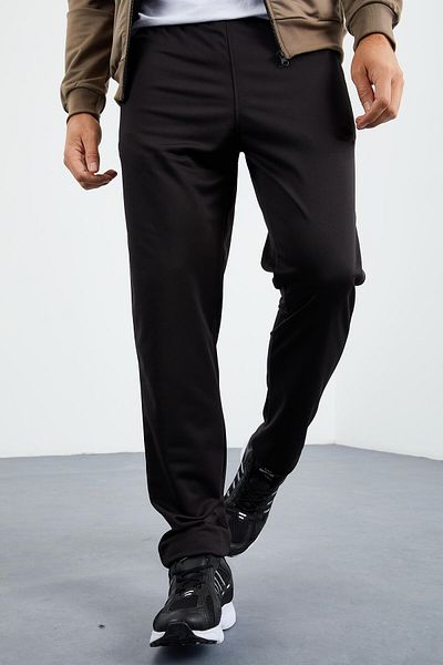 TOMMY LIFE Set de trening pentru bărbați cu fermoar cu guler negru - 85162