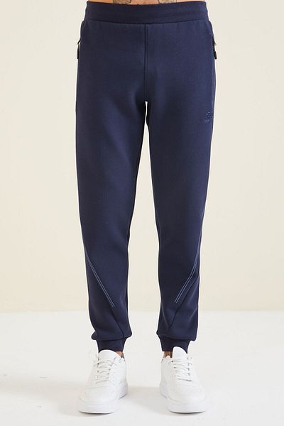 TOMMY LIFE Pantaloni de trening pentru bărbați cu șireturi Indigo - 82110