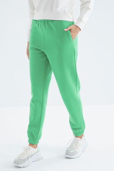 TOMMY LIFE Water Green High Waist Raised 3 Thread Tracksuit (Basic Women) - 94624