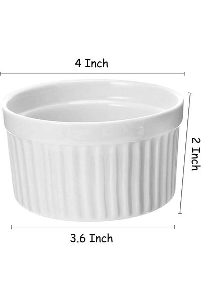 COOYA 8 PCS Bakeware Set for Baking and Cooking, Oven Safe Sleek Porcelain, White