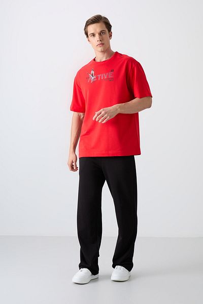 TOMMY LIFE Ανδρικό μπλουζάκι με στάμπα Fiesta Cotton Thick Soft Texture Oversize Fit - 88344