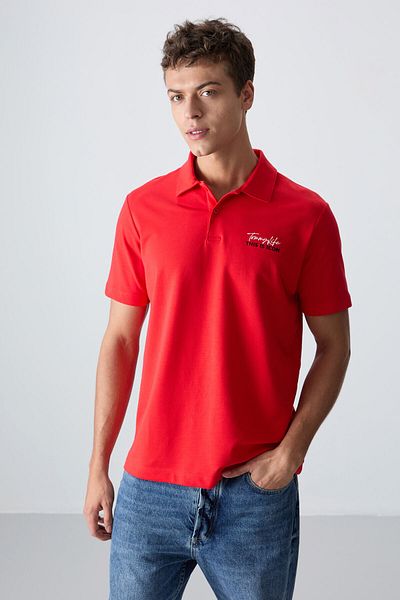 TOMMY LIFE Χοντρό μαλακό μπλουζάκι Fiesta Cotton Polo Standard Fit - 88346