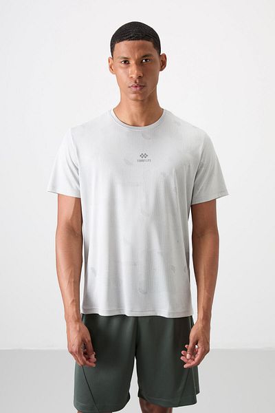 TOMMY LIFE Ανδρικό μπλουζάκι από πέτρα Breathable Jacquard Thin Stretchy Standard Fit - 88397