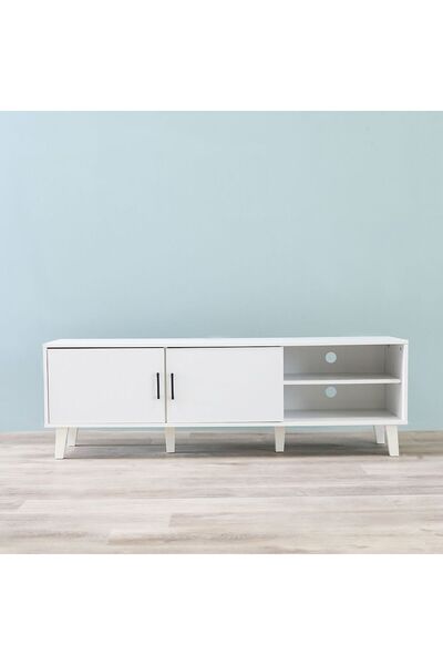 Danube Home Arlo 2 Doors TV Cabinet Up to 55 Inch - White L152xW40xH49cm