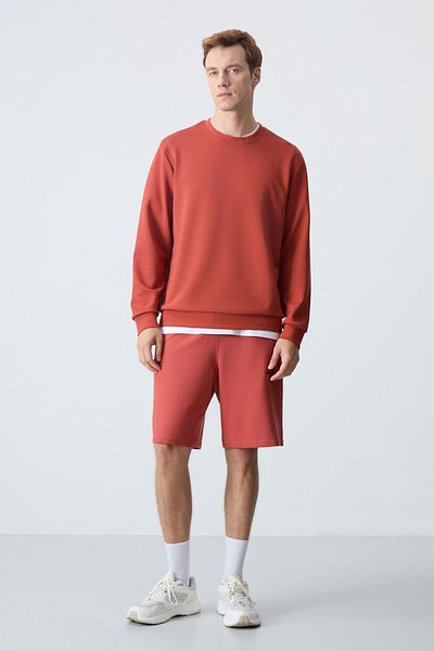 TOMMY LIFE Ανδρικό φούτερ - Tile Basic, O-Neck, Comfortable Form - 88053