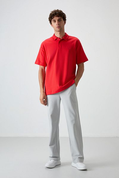 TOMMY LIFE Ανδρικό μπλουζάκι Fiesta Cotton Thick Soft Textured Oversize Basic Polo Neck - 88327