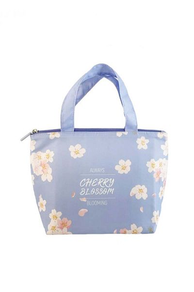 Miniso Sakura Blossom Series Trapezoid Lunch Bag - Blue