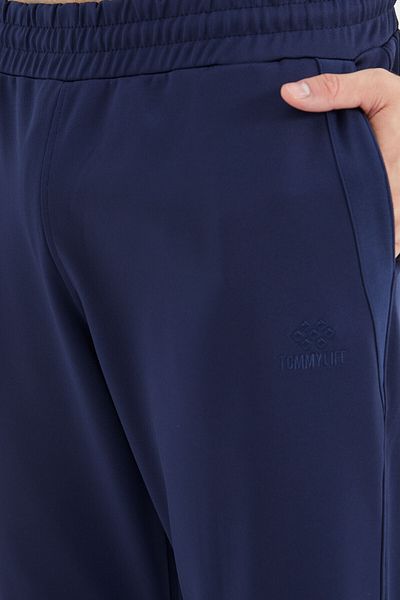 TOMMY LIFE Fiesta - Indigo High Collar Men's Tracksuit Set with Pocket Detail - 85213