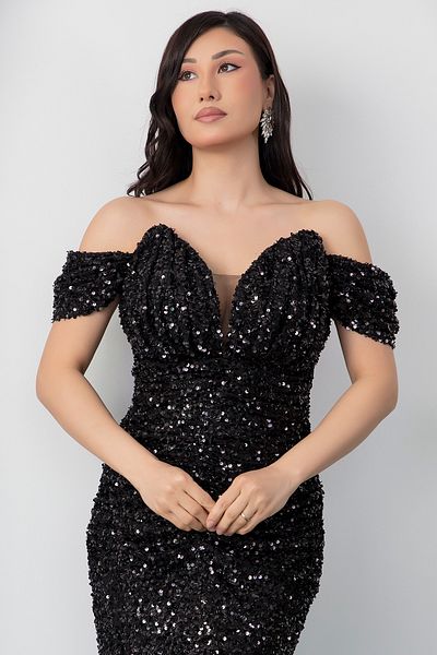 PULLIMM Rochie cu paiete fără bretele ECR5530