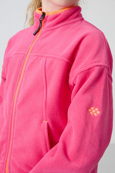 TOMMY LIFE Candy Pink Embroidered Fleece Sweatshirt for Girl - Thick Soft Textured, Standard Fit - 75157