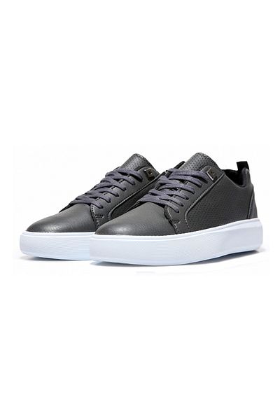 TOMMY LIFE Pánská sportovní obuv z umělé kůže Smoked Hole Laced - 89055