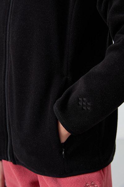TOMMY LIFE Fată - Hanorac gros din lână moale brodat negru - 75154