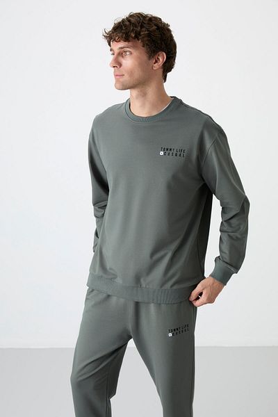 TOMMY LIFE Çağla Casual O Neck Rubber Leg Βαμβακερή ανδρική φόρμα oversize - 85120