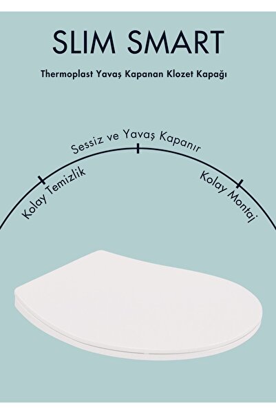 KAREN BANYO Slim Smart Thermoplast Yavaş Kapanan Klozet Kapağı 0302