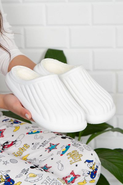 Moda Frato Modafrato Flora Indoor Woolen Unisex Παντόφλες House Χειμερινές Παντόφλες Αδιάβροχες