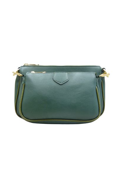 GOYÊT Glorya Women's Khaki Two-Compartment Zippered Shoulder and Cross Adjustable Strap Bag