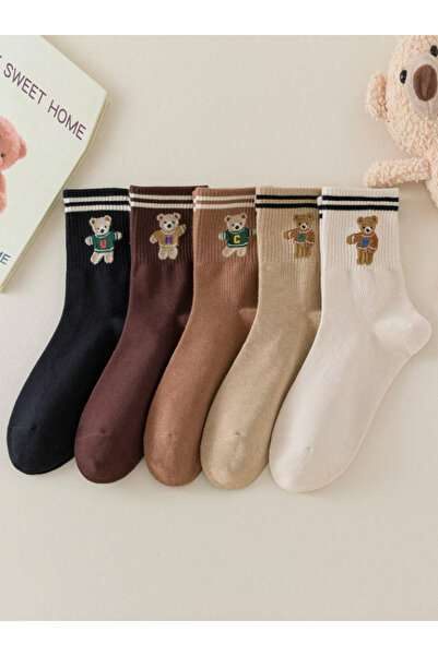 FUBA Aksesuar 4 чифта унисекс чорапи с мечешки мотиви Дамски чорапи