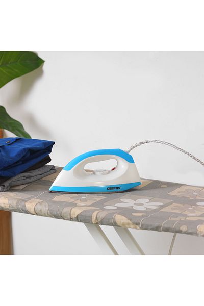 Geepas 1200W Dry Iron- Non-Stick Coating Plate & Adjustable Thermostat Control- GDI7782, Indicator Light