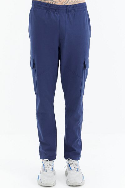 TOMMY LIFE Indigo Lace-Up Pocket Detailed Comfortable Fit Men's Tracksuit Bottom - 84998