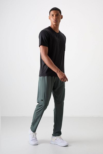 TOMMY LIFE Ανδρικό αθλητικό παντελόνι Khaki Thin Soft Comfort Fit - 82120