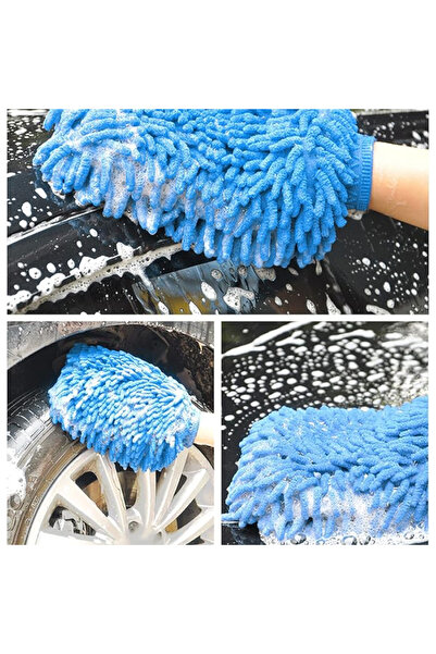 SNSTİCARET Mikrofiber Araç Yıkama Eldiveni