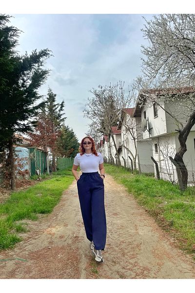 Tumtum Wear Navy Blue Palazzo Pantalon