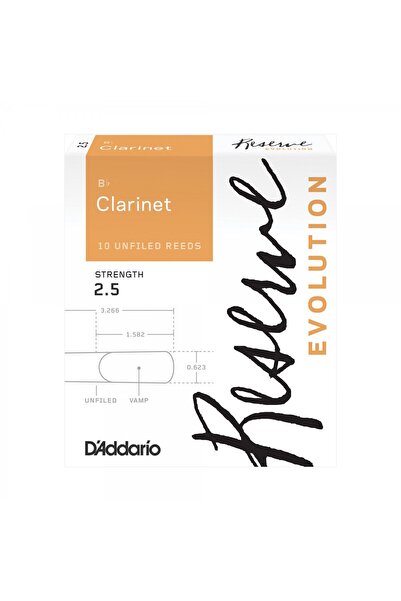 D'Addario Woodwinds Reserve Evolution DCE1025 Sib Klarnet Kamışı No:2.5