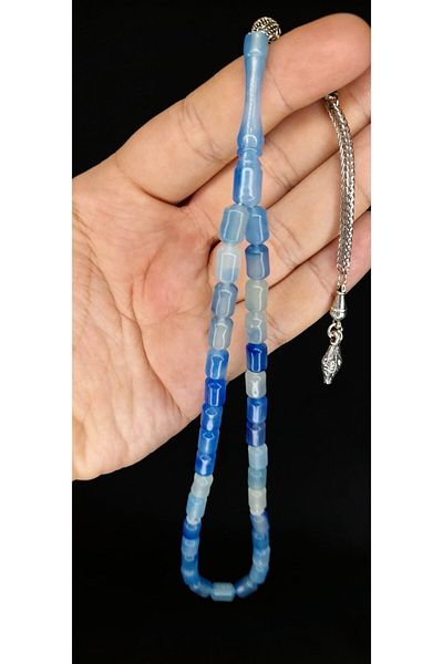 Anemore Collection Mărgele de rugăciune cu ochi de pisică de culoare albastră - Cadou tăiat în capsulă T-337