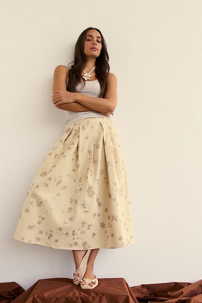 Stradivarius Embroidered Sequinned Layered Skirt Limited Edition