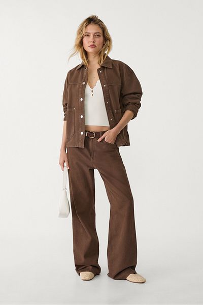 Stradivarius Twill jacket with pockets