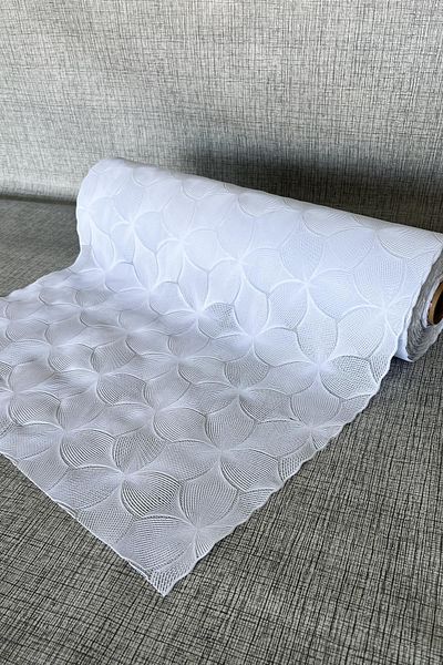 Pimula home Pvc fără orificii șase Acoperire transparentă Dantela Raft Cover -flower_1012-B