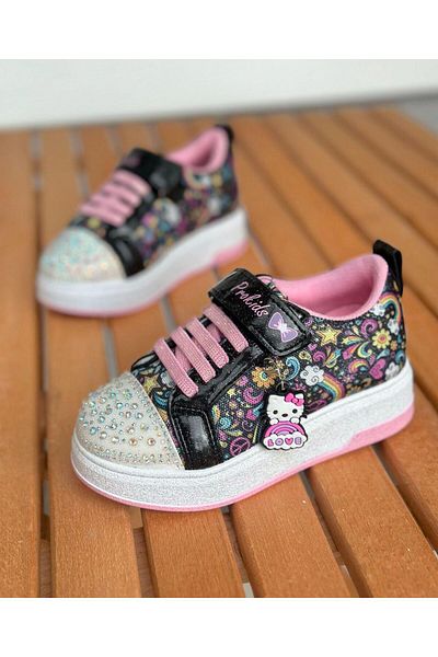 Surpie Shoes Girls' Casual Shoes, Children's Shoes with Light Soles, Children's Sports Shoes with Stones