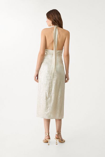 Stradivarius Halter Neck Midi Dress Ramdan