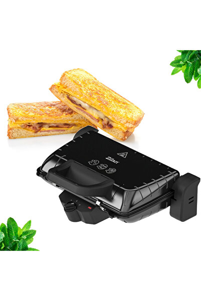 Zilan Sandwich-maker and Grill Zilan ZLN 4021, Black/Stainless Steel1600W, Non-stick plates,
