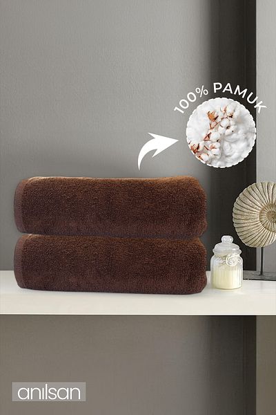 Anılsan 2 Συσκευασίες Βαμβακερές Πετσέτες 70x140 εκ., Spa και Hotel Course, Κατάλληλες για Καθημερινή Χρήση
