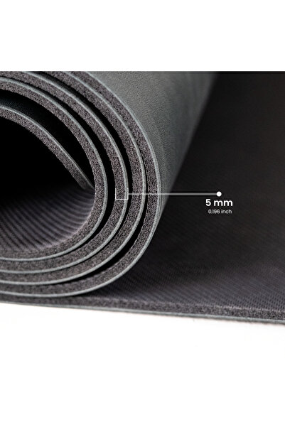 Rebuwo Doğal Kauçuk Kaydırmaz Yoga ve Pilates Matı 5 mm - Turuncu Desenli