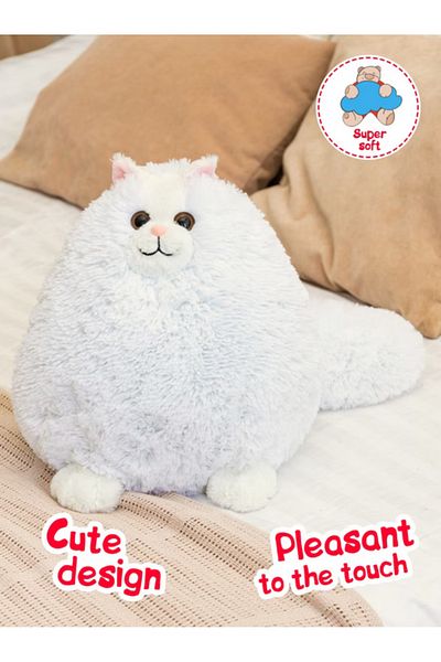 Fancy Soft plush toy white cat, cat, 28 cm