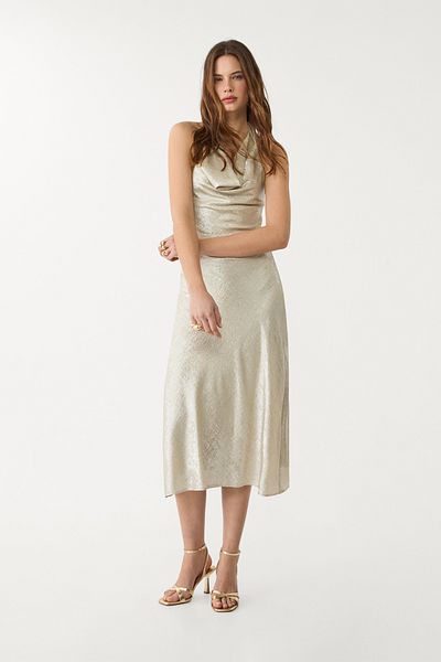 Stradivarius Halter Neck Midi Dress Ramdan