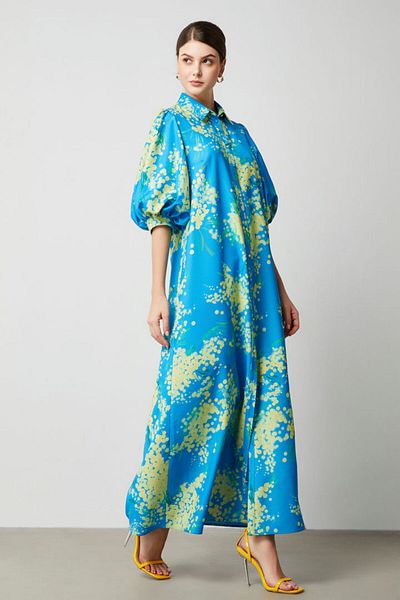 femi9 Balloon sleeves printed kaftan