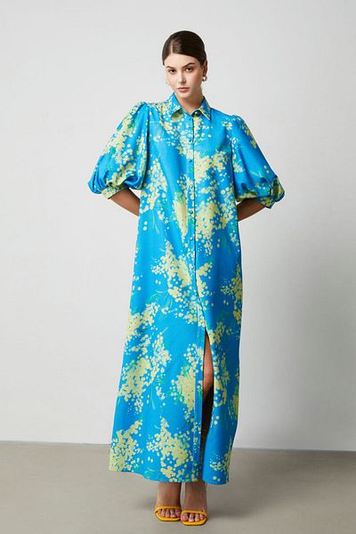 femi9 Balloon sleeves printed kaftan