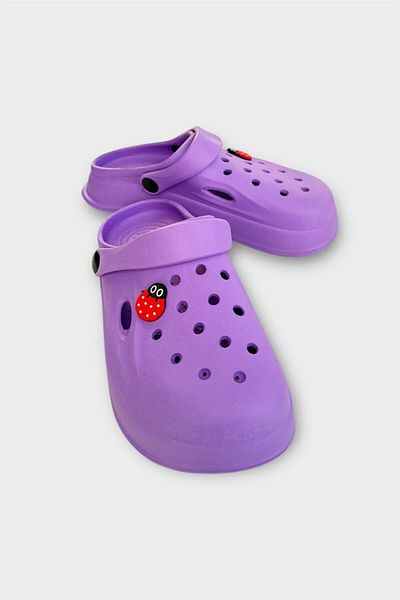 Liger Women's Comfort Ladybug Medical Sabo Slippers (Purple)