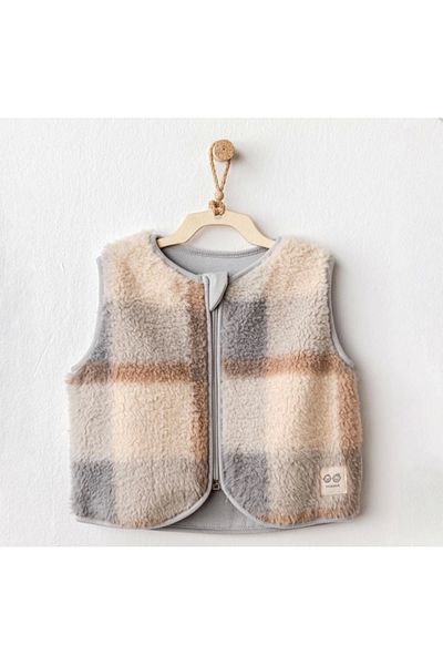 andywawa Baby Boy Plaid Vest Stylish and Comfortable Winter Baby Vest