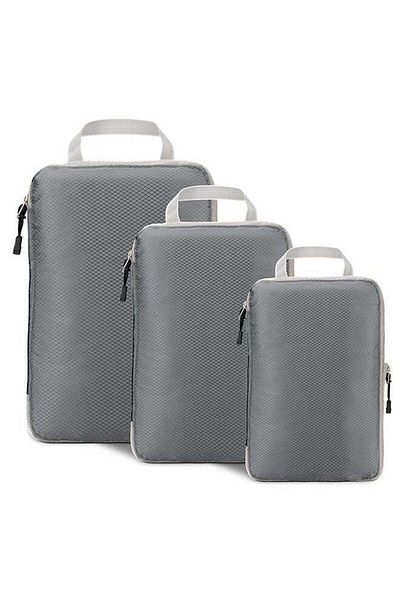COOYA 3-Piece Foldable Storage Bag, Accommodate Enough Items, with Smooth Zipper, for Any Type of Trip