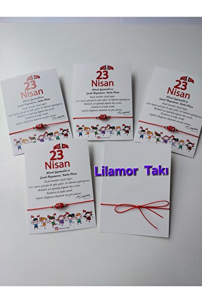 Lilamor 10 Adet 23 Nisan Ulusal Egemenlik ve Çocuk Bayramı Hediyesi(Bağlama i...